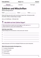 Vorschau - Arbeitsblätter - Zuhören und Mitschriften Klasse 7–8 - Deckblatt