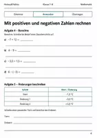 Vorschau - Arbeitsblätter - Rationale Zahlen Basisscreening Klasse 7–8 Schulstart - Seite 3