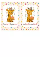 Vorschau - Bildkarten - Aufsteller für Geburtstagskinder - Giraffe - Deckblatt