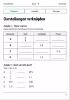 Vorschau - Arbeitsblätter - Brüche Dezimalzahlen Prozente Basisscreening Klasse 7–8 - Seite 2