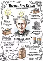 Vorschau - Arbeitsblätter - Lernposter + Arbeitsblatt "Thomas Alva Edison" + Onlineübung & MP3 + Mindmap + Infografik - Deckblatt