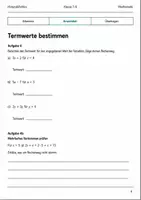 Vorschau - Arbeitsblätter - Variablen und Terme Basisscreening Klasse 7–8 - Seite 3
