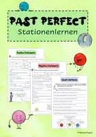 Vorschau - Arbeitsblätter - Past Perfect - Stationenlernen - Übungen (+Merkblatt) - Deckblatt