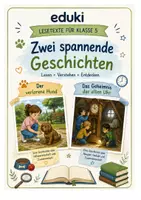Vorschau - Arbeitsblätter - Leseförderung Klasse 5 - zwei Geschichten mit Fragen zum Text - Deckblatt