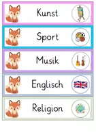Vorschau - Bildkarten - Tagestransparenz/Tagesplan Grundschule Fuchs Fuchsklasse - Seite 2