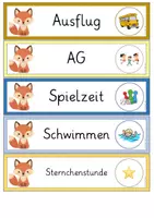Vorschau - Bildkarten - Tagestransparenz/Tagesplan Grundschule Fuchs Fuchsklasse - Seite 3
