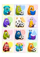 Vorschau - Bildkarten - Gruppeneinteilung 22 Kinder Monster - Deckblatt