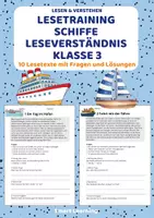 Vorschau - Stundenentwürfe - Lesetraining Schiffe | Leseverständnis Klasse 3 - Deckblatt