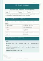 Vorschau - Arbeitsblätter - Fit für die 4. Klasse Mittelschule – Mathematik-Wiederholungscheck mit Abschlusstest & Lösungen - Seite 1
