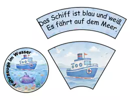 Vorschau - Stationenlernen - Sommer Legekreis Wasserfahrzeuge | Lesen & Wortschatz differenziert | DaZ/DaF Klasse 1–2 - Seite 3