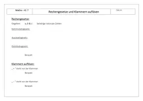 Vorschau - Arbeitsblätter - Arbeitsblatt Übersicht Rechengesetze & Klammern rationale Zahlen - Seite 3