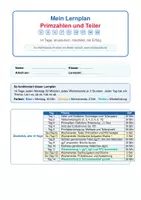 Vorschau - Prüfungsvorbereitung - 14-Tage-Lernplan: Primzahlen, Teiler, ggT & kgV meistern (Mit Lernprotokoll & Schnellcheck) - Deckblatt
