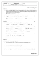 Vorschau - Klassenarbeiten - Klassenarbeit rationale Zahlen (1) - Gruppen A & B MIT LÖSUNG - Seite 1