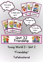 Vorschau - Präsentationen/Tafelbilder - Tafelmaterial Young World 3 Unit 2 "Friendship" - Klett - Deckblatt