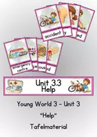 Vorschau - Präsentationen/Tafelbilder - Tafelmaterial Young World 3 Unit 3 "Help" - Klett - Deckblatt