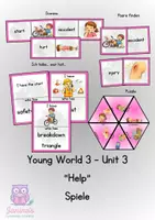 Vorschau - Spiele - Spiele Young World 3 Unit 3 "Help" - Deckblatt