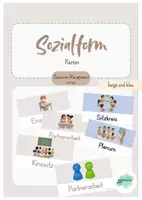 Vorschau - Präsentationen/Tafelbilder - Sozialformen Bildkarten | beige & blau - Deckblatt