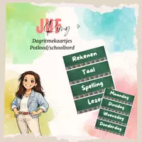 Voorbeeld - Dagritmekaartjes schoolbord/potloden - Voorblad