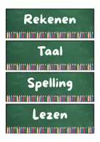 Voorbeeld - Dagritmekaartjes schoolbord/potloden - Pagina 2