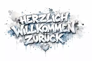 Vorschau - selbst erstellte Cliparts/Grafiken - Willkommen Schriftzug - transparent - Deckblatt