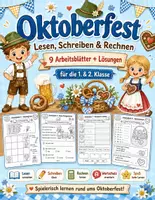 Vorschau - Stundenentwürfe - Oktoberfest – Lesen, Schreiben & Rechnen | 9 Arbeitsblätter + Lösungen für die 1. & 2. Klasse - Deckblatt