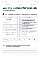 Vorschau - Arbeitsblätter - Biologie Basisscreenings Bundle Klasse 7–8 - Seite 3