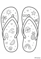 Vorschau - Arbeitsblätter - Sommer Flip-Flops, Mein Ferienrückblick zum Ausfüllen & Ausmalen - Seite 3