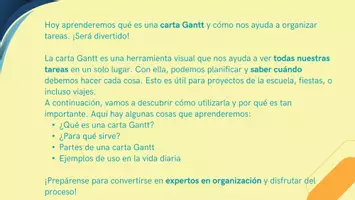 Vista previa - Hojas de trabajo - Carta Gantt. Organizar y planear - página 1
