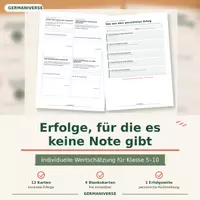 Vorschau - Arbeitsblätter - Erfolge, für die es keine Note gibt | Individuelle Wertschätzung - Deckblatt