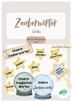 Vorschau - Präsentationen/Tafelbilder - Zauberwörter, magische Wörter | verschiedene Designs - Deckblatt