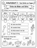 Vorschau - Stundenentwürfe - Thanksgiving & Erntedank – Lesen, Schreiben & Rechnen | 9 Arbeitsblätter + Lösungen für die 1. & 2. Klasse - Seite 3