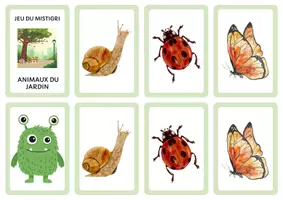 Aperçu - Jeux - Jeu du mistigri - animaux du jardin - Page de couverture