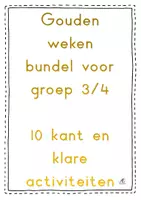Voorbeeld - 🌟 Gouden weken bundel groep 3/4 - Voorblad