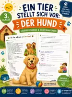 Vorschau - Arbeitsblätter - Ein Tier stellt sich vor: Der Hund - Deckblatt