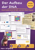 Vorschau - Stundenentwürfe - Molekulargenetik: Der Aufbau der DNA – Forscherbriefe und DNA-Puzzle (Biologie Oberstufe) - Deckblatt