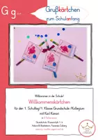Vorschau - Bildkarten - Willkommenskärtchen/Grußkärtchen für den 1. Schultag - 1. Klasse Grundschule - mit Karl Kanari - in 8 Textversionen🐦 - Deckblatt