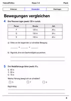 Vorschau - Arbeitsblätter - Bewegung und Geschwindigkeit Klasse 7–8 Basisscreening - Seite 3