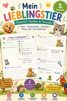 Vorschau - Arbeitsblätter - Mein Lieblingstier | Steckbrief, Schreiben & Tierwissen - Deckblatt