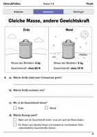 Vorschau - Arbeitsblätter - Masse und Gewichtskraft Basisscreening Klasse 7–8 - Seite 3