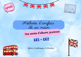 Aperçu - Préparation de séance / Séance complète - Méthode d'anglais clé en main - une année d'albums jeunesse - Page de couverture