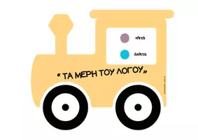 Προεπισκόπηση - Υποστηρικτικό υλικό / Ειδική αγωγή - Τα μέρη του λόγου | Τρενάκι για διακόσμηση τάξης 🚂 - Εξώφυλλο