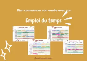 Aperçu - Autre type de ressources - Emploi du temps - Page de couverture