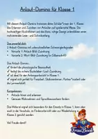 Vorschau - Arbeitsblätter - Laut-Domino, Erstlesen, Klasse 1, Phonologische Bewusstheit - Seite 1