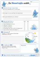 Vorschau - Arbeitsblätter - Ein Wassertropfen erzählt | Lesetext, Leseverständnis & Wasserkreislauf - Seite 2
