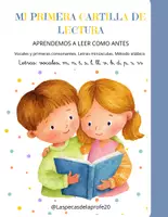 Vista previa - Hojas de trabajo - CARTILLA DE LECTURA VINTAGE: VOCALES Y PRIMERAS CONSONANTES - Portada