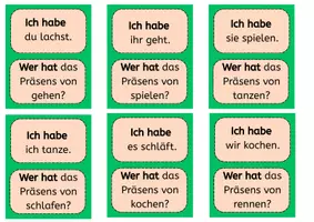 Vorschau - Spiele - Ich habe … Wer hat …? – Die 4 Zeitformen | Präsens | Deutsch - Seite 2