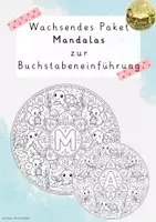 Vorschau - Arbeitsblätter - Wachsendes Paket - Mandalas zur Buchstabeneinführung - Deckblatt