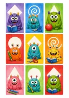 Vorschau - Bildkarten - Gruppeneinteilung Monsterchen 21 Kinder - Seite 1