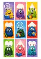 Vorschau - Bildkarten - Gruppeneinteilung Monsterchen 21 Kinder - Seite 2