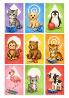 Vorschau - Bildkarten - Gruppeneinteilung 21 Kinder Tiere - Seite 1